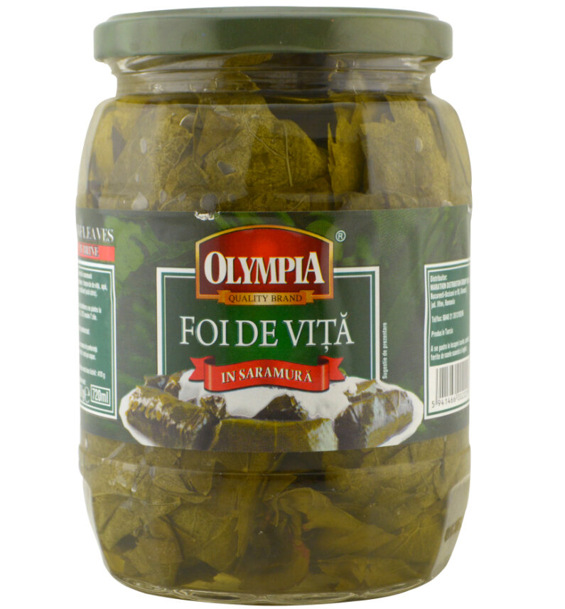 . Hojas de parra en conservas, 670 g