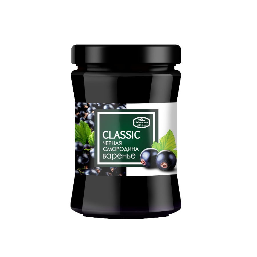 Чорна смородина, варення classic, 300 г