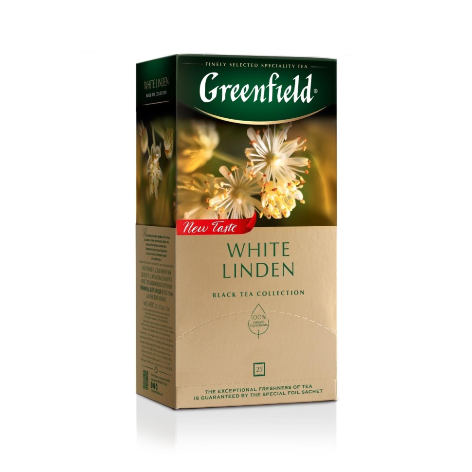 té negro White Linden Greenfield 25 bolsitas de 1,5 g