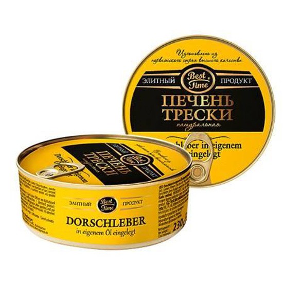 Печень трески в собственном соку, 230 г