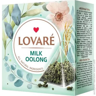 Té verde, 15 pirámides de 1,5 g Oolong con leche 