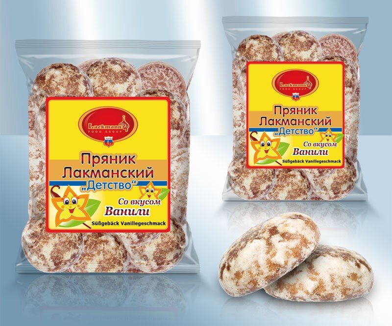 Пряники "Lackmann" зі смаком ванілі, 400 г
