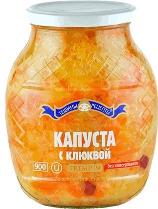 Капуста квашеная ТМ «Тещины рецепты» ПРЕМИУМ, 840 г