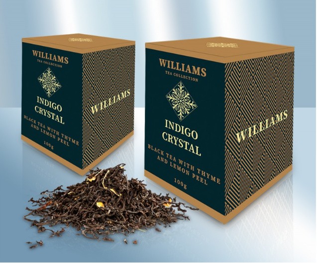 Té negro (Sri Lanka) hoja larga Ceylon "Indigo Crystal" con tomillo natural y ralladura de limón, su