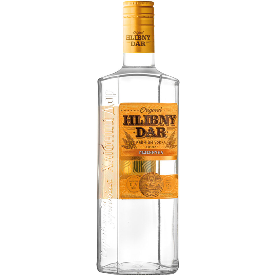 Vodka ucraniana "Jlebniy dar", 0.2 l