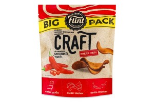 Croutons ondulados de centeio e trigo Flint Craft com pimenta forte 130g