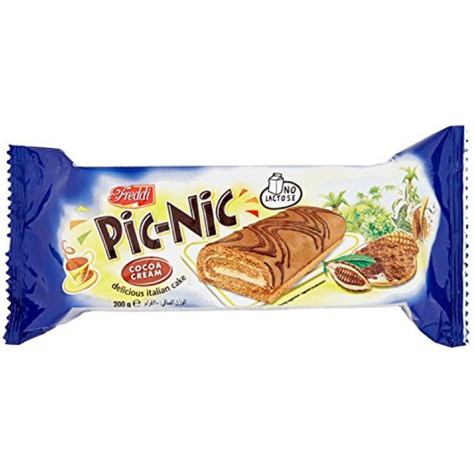 Bizcocho enrollado con relleno de crema de cacao Pic-Nic 200g
