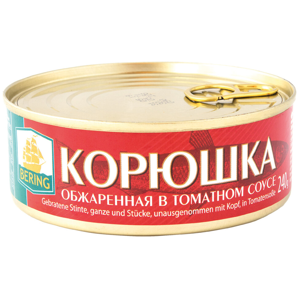 Корюшка в томатном соусе, 240 г