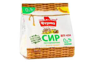 Сир 0.2% нежирний Ферма м/у 350г