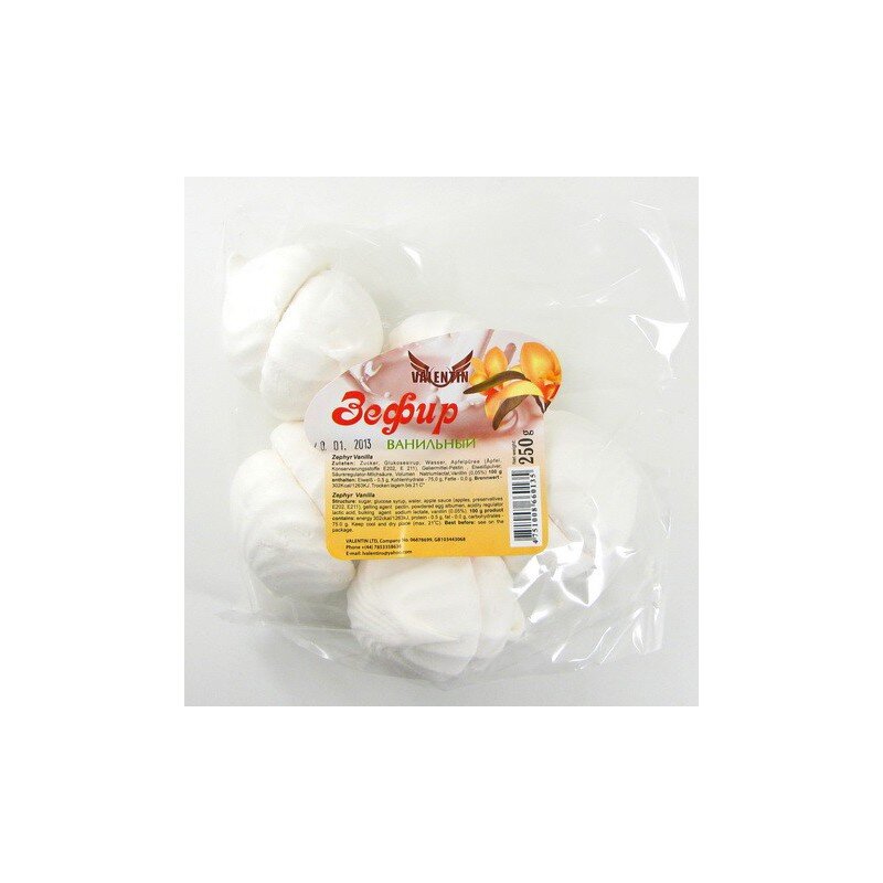 Dulce ruso. Jalea dulce "Valentin" con sabor a vanilla, 250 g