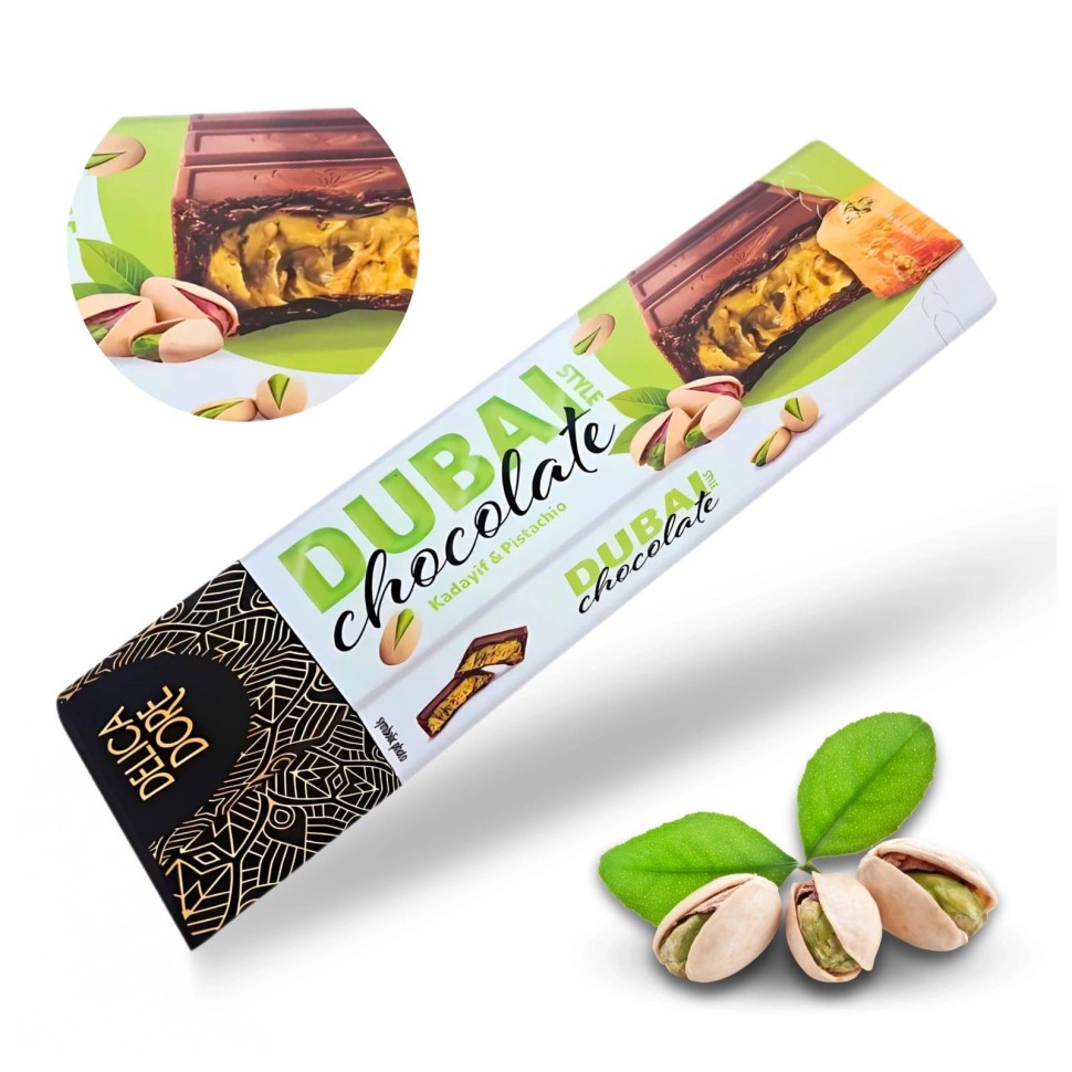 Дубайский шоколад Дубай с фисташками и кадаифом, Delicadore 70 г