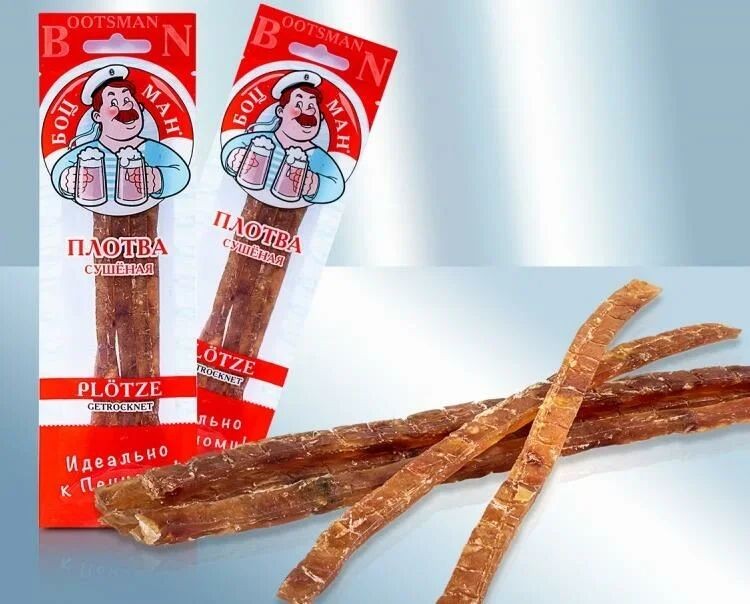 Рыбные закуски из плотвы, сушеные, 30 г
