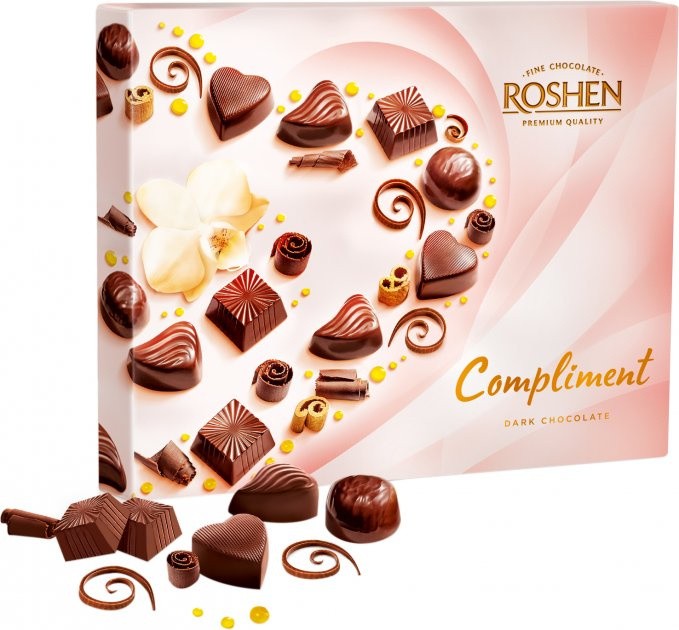 doces Roshen Sortimento elogio chocolate amargo 145 g