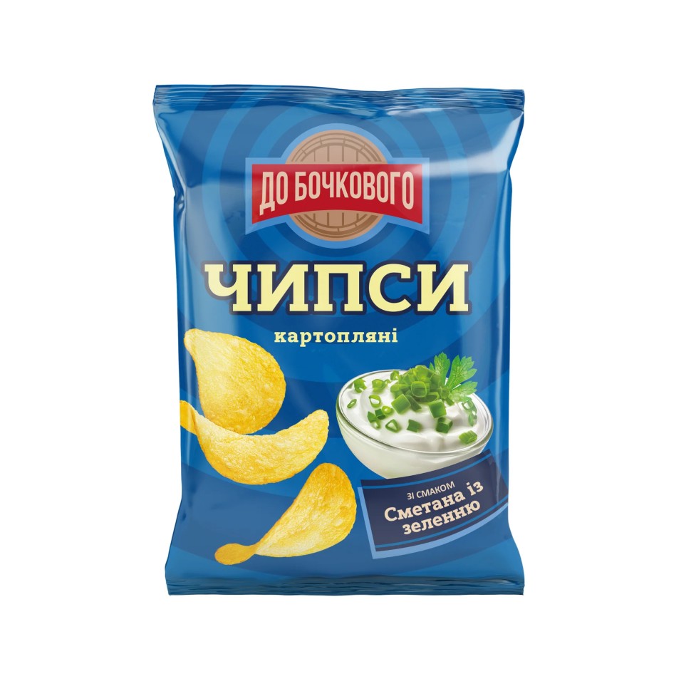 Batata chips com sabor de creme de leite e verduras Do Bochkovogo, 100g