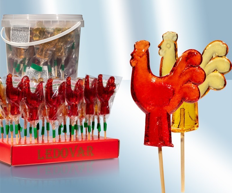 Piruleta Caramel Gallo en palo 18,5 g.