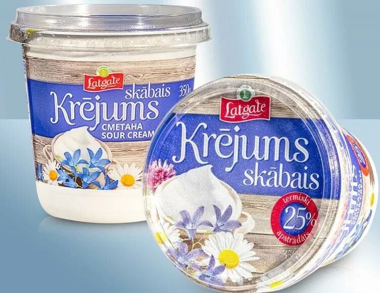 Crema agria 25% grasa, terminada, 350 g