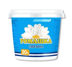 Сметана Ромашка 20% жирності, 320г