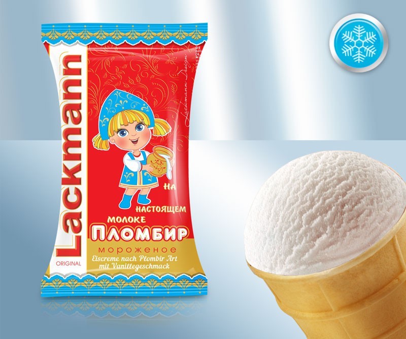 El helado el Mantecado sobre la leche natural de 130 ml