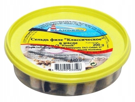 . Filetes de arenque "Classik", 200 g