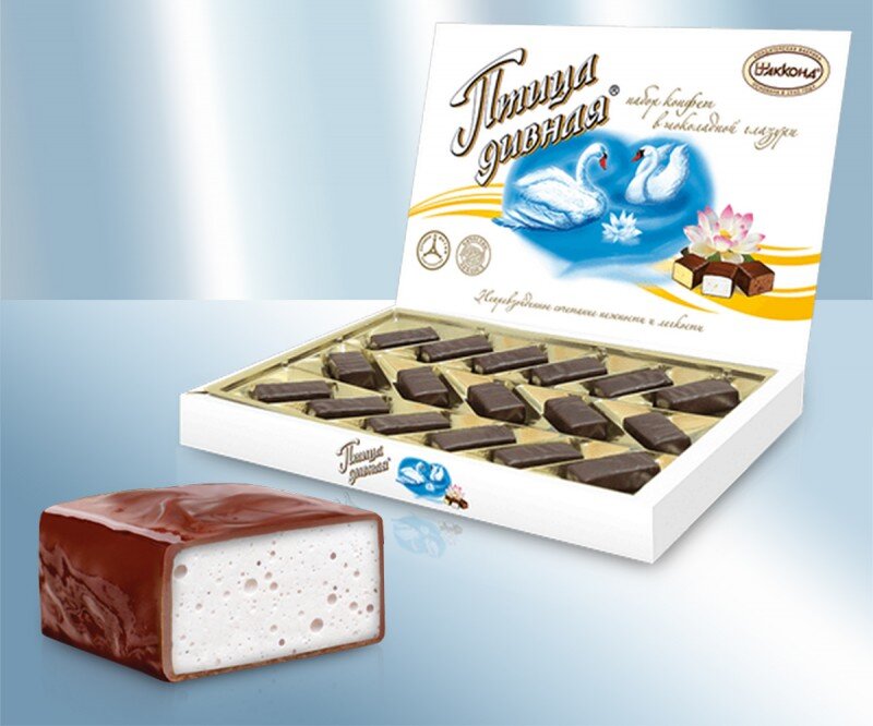 Конфеты в коробке "Птица дивная" в шоколадной глазури, 250 г