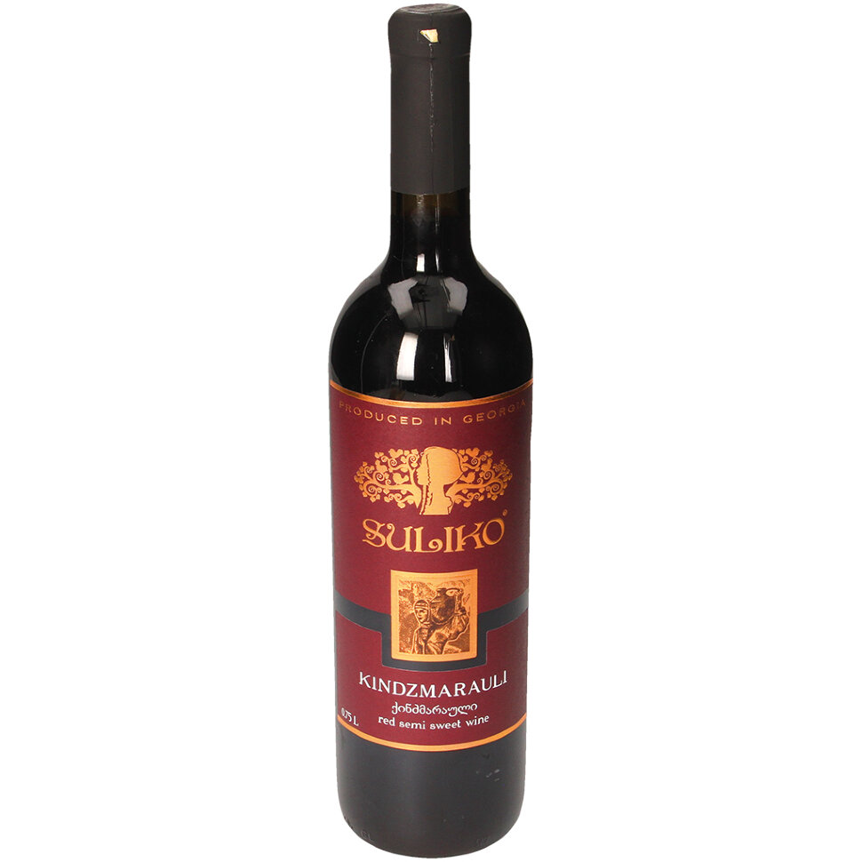 Vino tinto semidulce georgiano "Kindzmarauli", 0.75 l