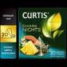 Чай зеленый CURTIS "Bahama Nights" с кусочками спелого ананаса и ароматом экзотических фруктов фруктовый ароматизированный 20 пирамидок