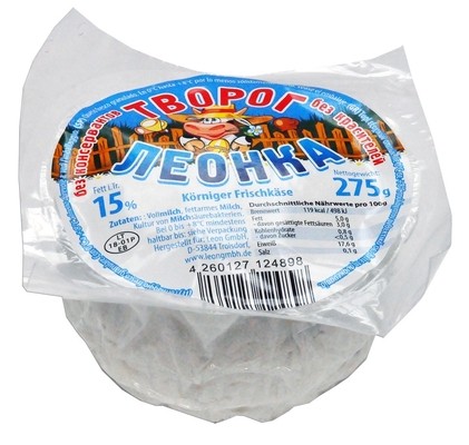 Caseiro Requeson "Leonka" 15% de gordura, 275 g