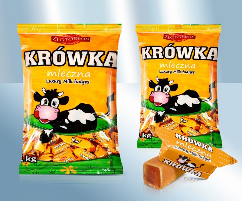 Dulce ruso. Caramelos rusos "Korovka" con sabor a dulce de leche, 100 g