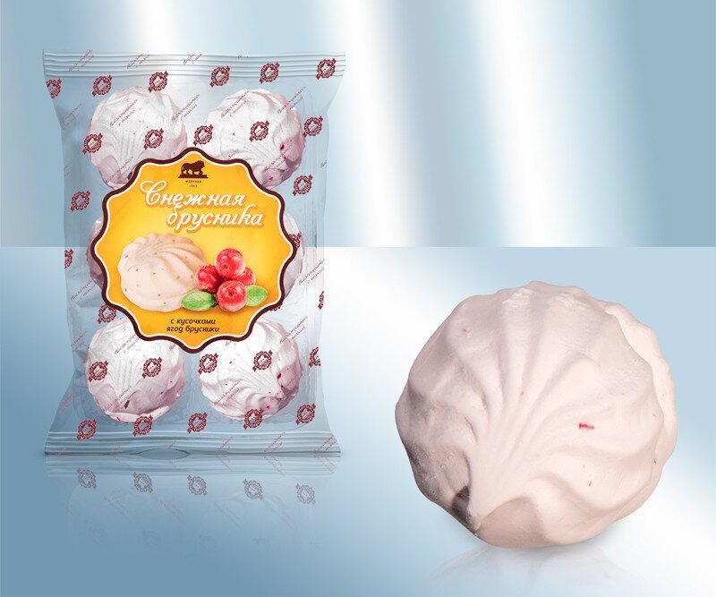 Doce russo. Jelly "Snezhnaya brusnika", 310 g
