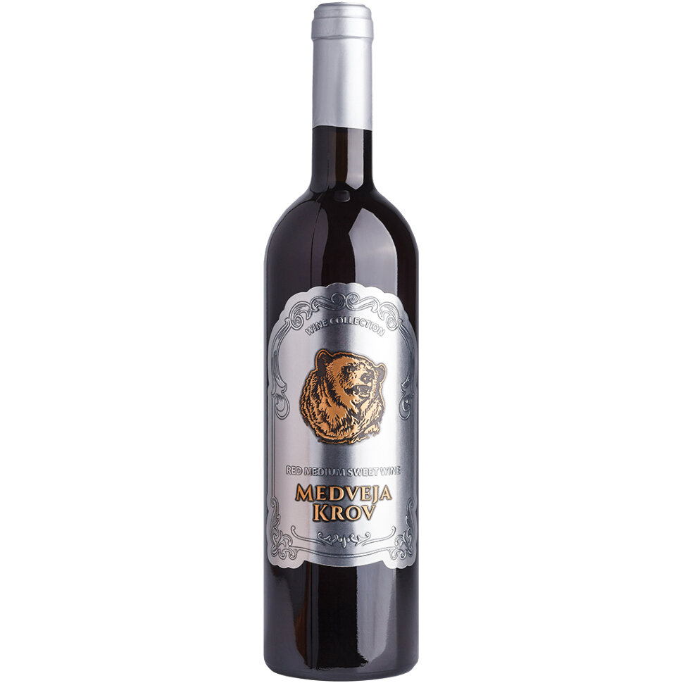 Vinho tinto semidoce "Medveja krov", 0,75 l