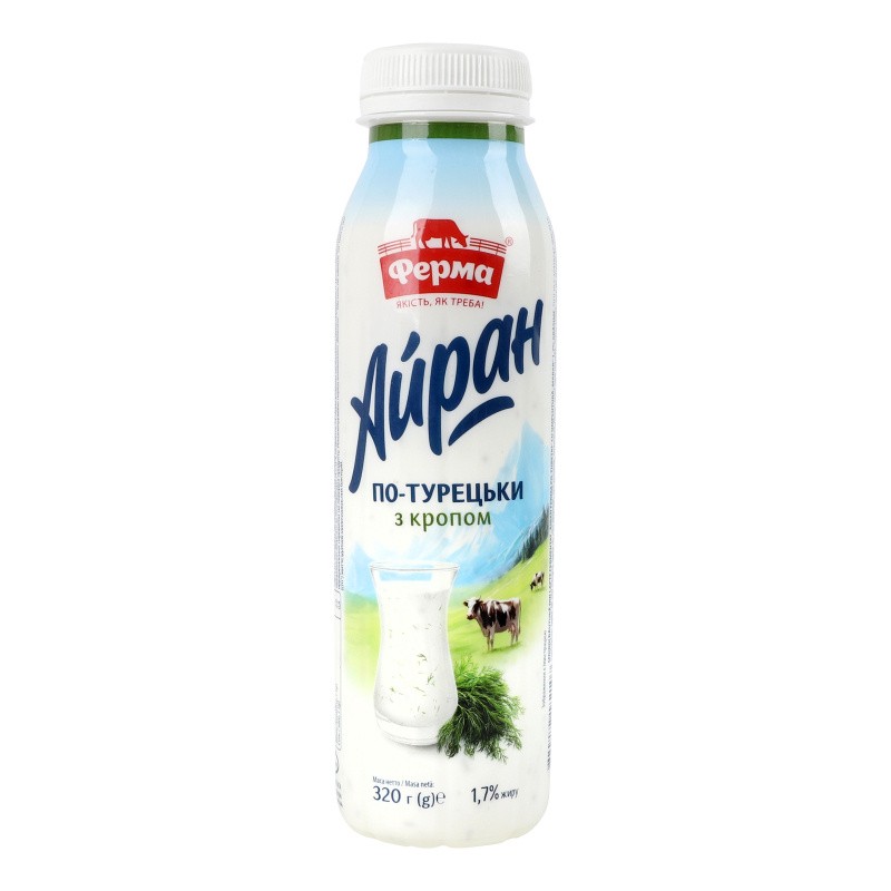 Ayran 1,7% com endro estilo turco Fazenda p/garrafa 320g