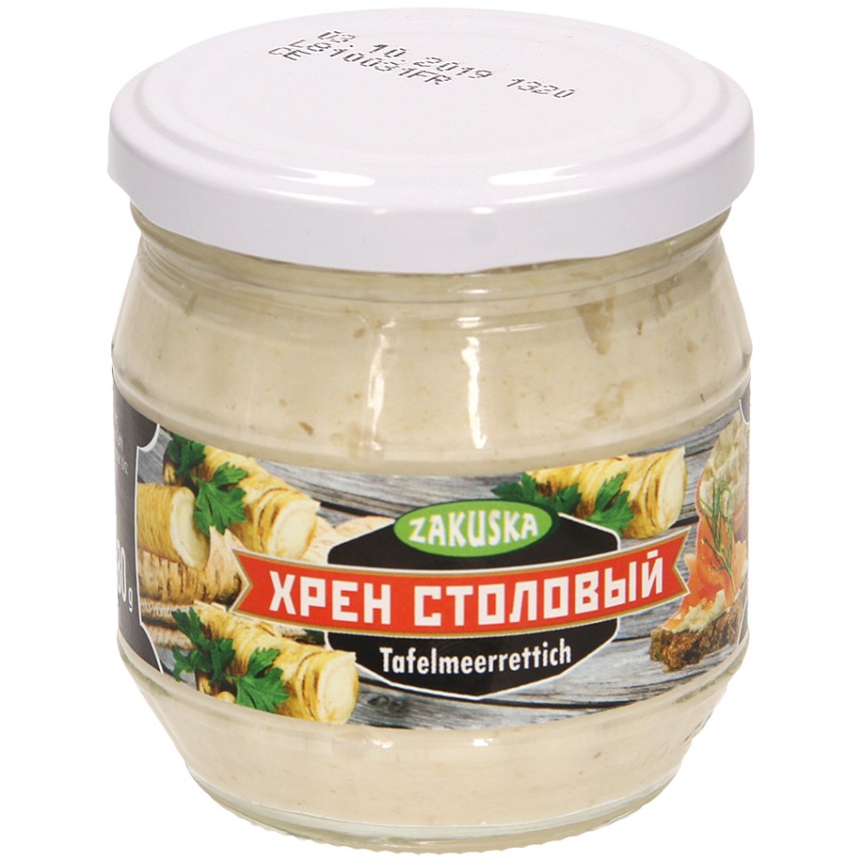 Rábano picante de mesa  zakuska Tafelmeerrettich 180 g.