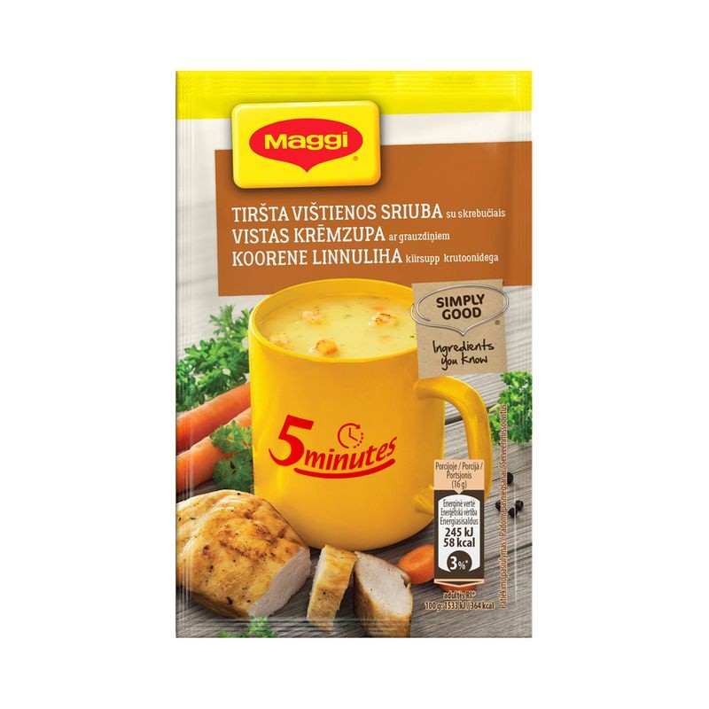 Sopa de puré instantânea MAGGI® de aves com croutons 16g