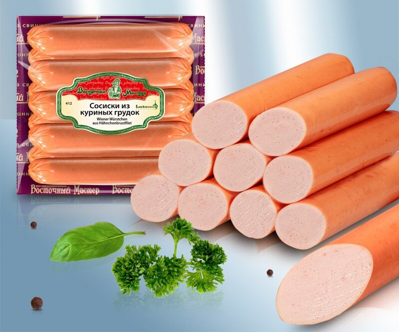 Salsicha de peito de frango "LACKMANN", 450 g
