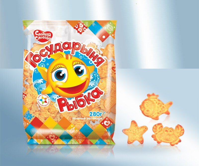 Хрустящее печенье "Морские фигурки", 280 г