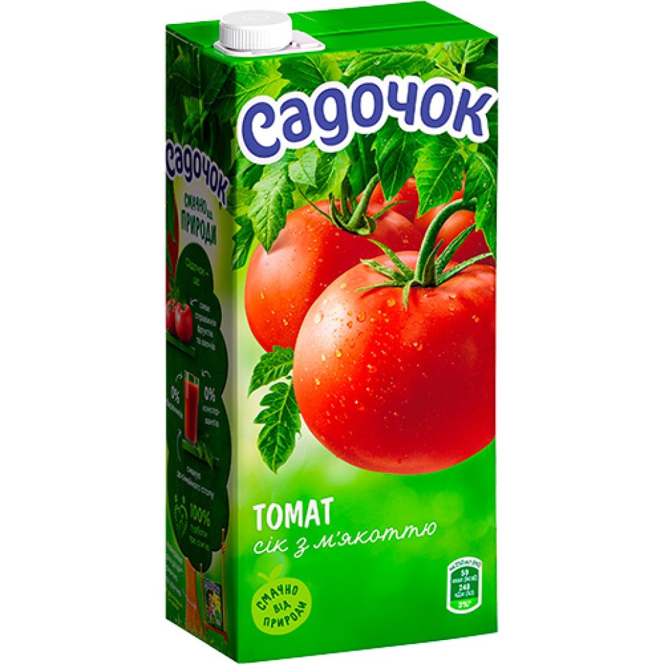 Zumo de tomate con pulpa Sadochok 0,95 l