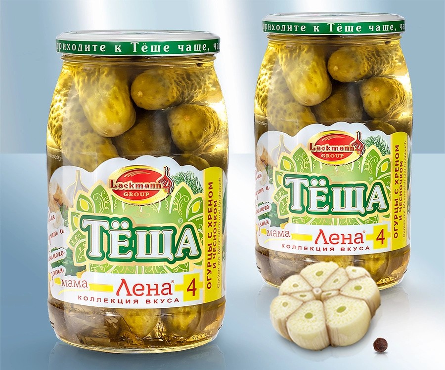Огурцы с хреном и чесночком, 880ml