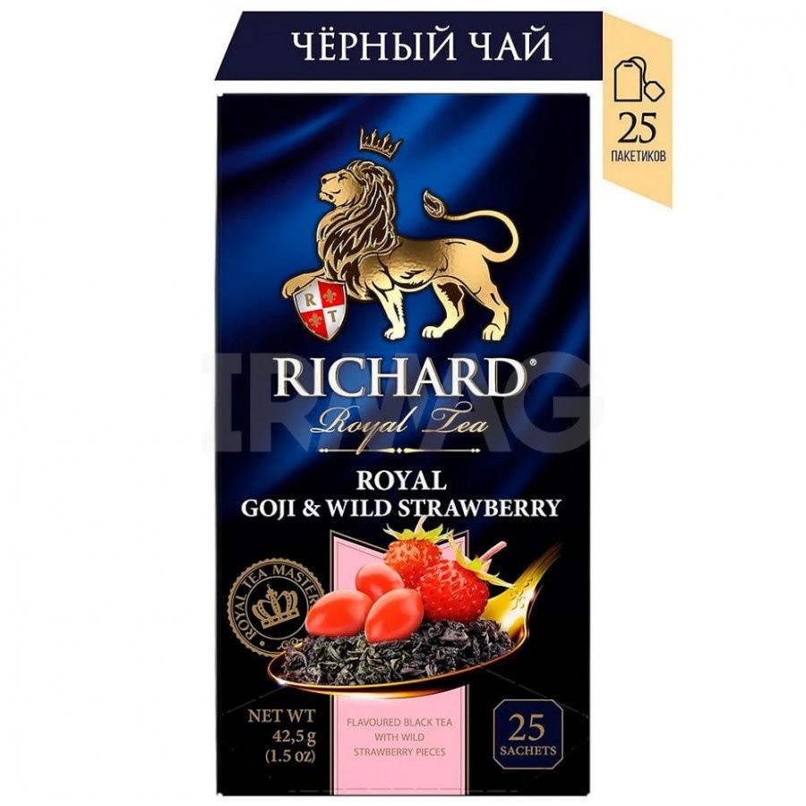 Чай черный Richard Royal Земляника и ягоды годжи 25 пак 0,08г