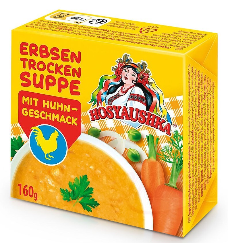 Sopa de guisantes en briquetas, sabor pollo, 160 g
