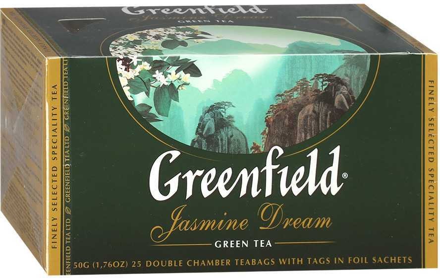 El te verde "Jasmine Dream" en paketikah en el embalaje individual, 25х2гр