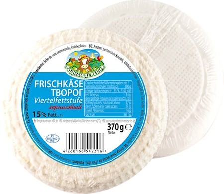 Творог домашний "Родная деревня" 15 % жирности, 370 г
