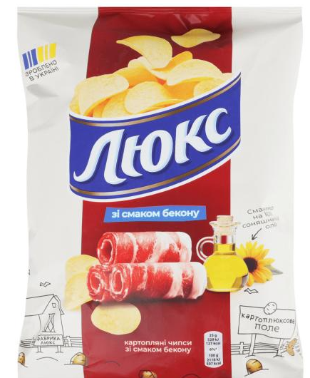 Чипсы Люкс со вкусом бекона 125г