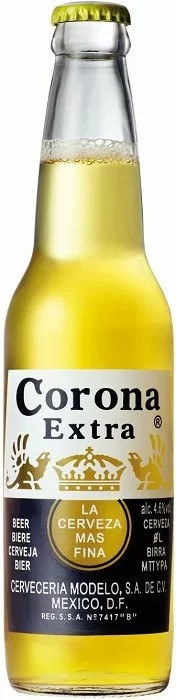 Cerveja Corona Extra (Corona Extra) pasteurizada leve 0,355l Concentração 4,5% garrafa de vidro