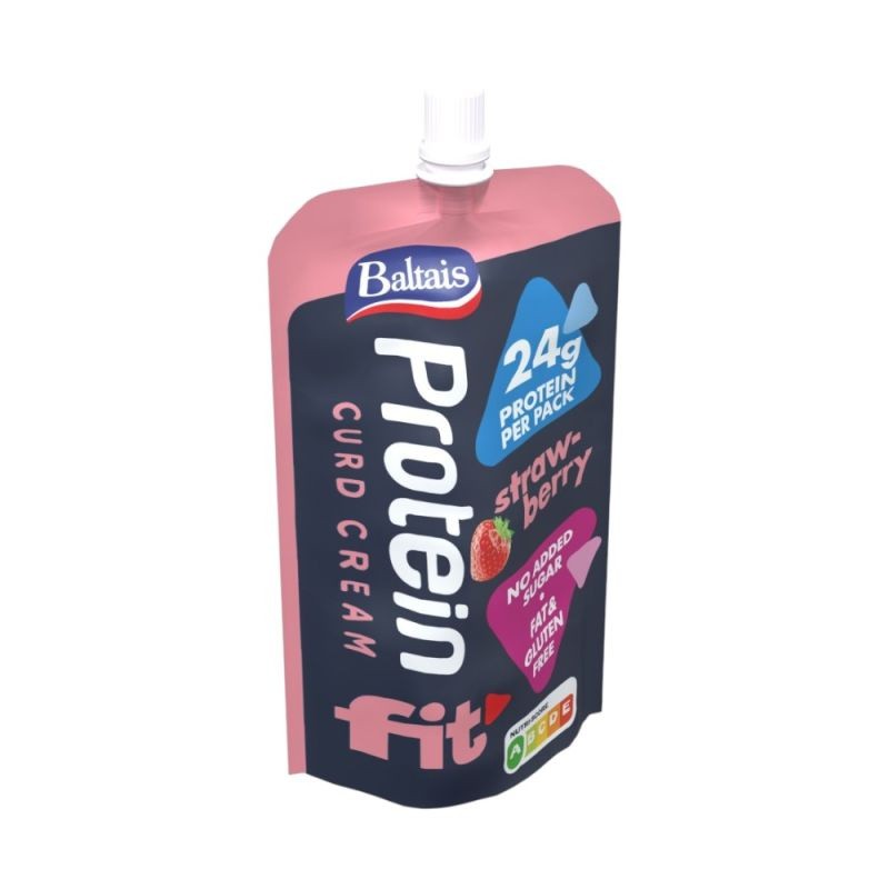 Crema de queso líquido "PROTEIN" con sabor a fresa 200g