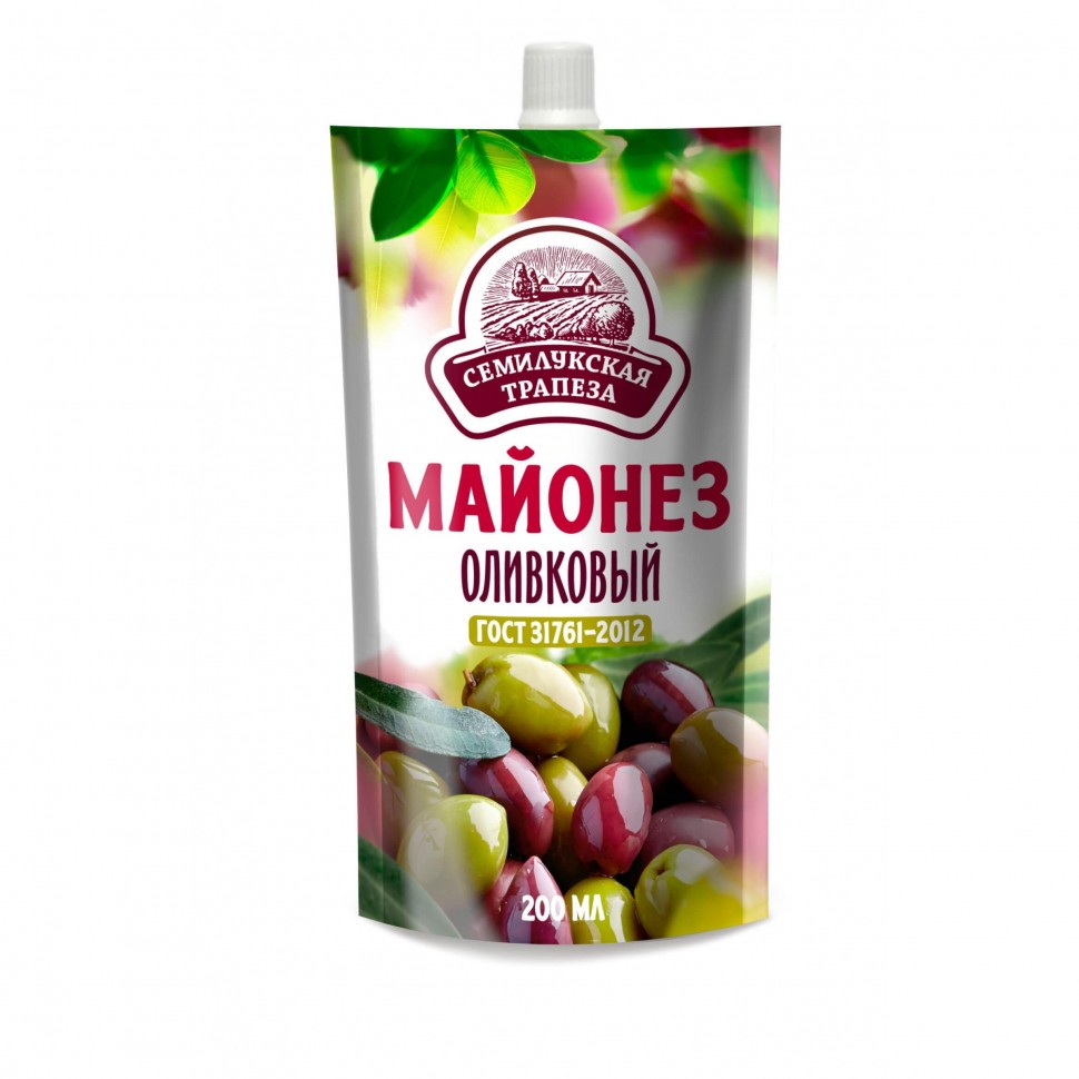 Майонез "Оливковый" 51% Семилукская трапеза, 400гр.