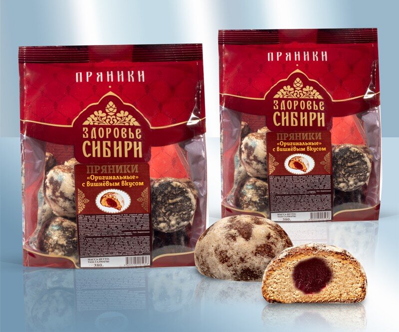 Пряники "Терёшка" с начинкой вишни, 380 г
