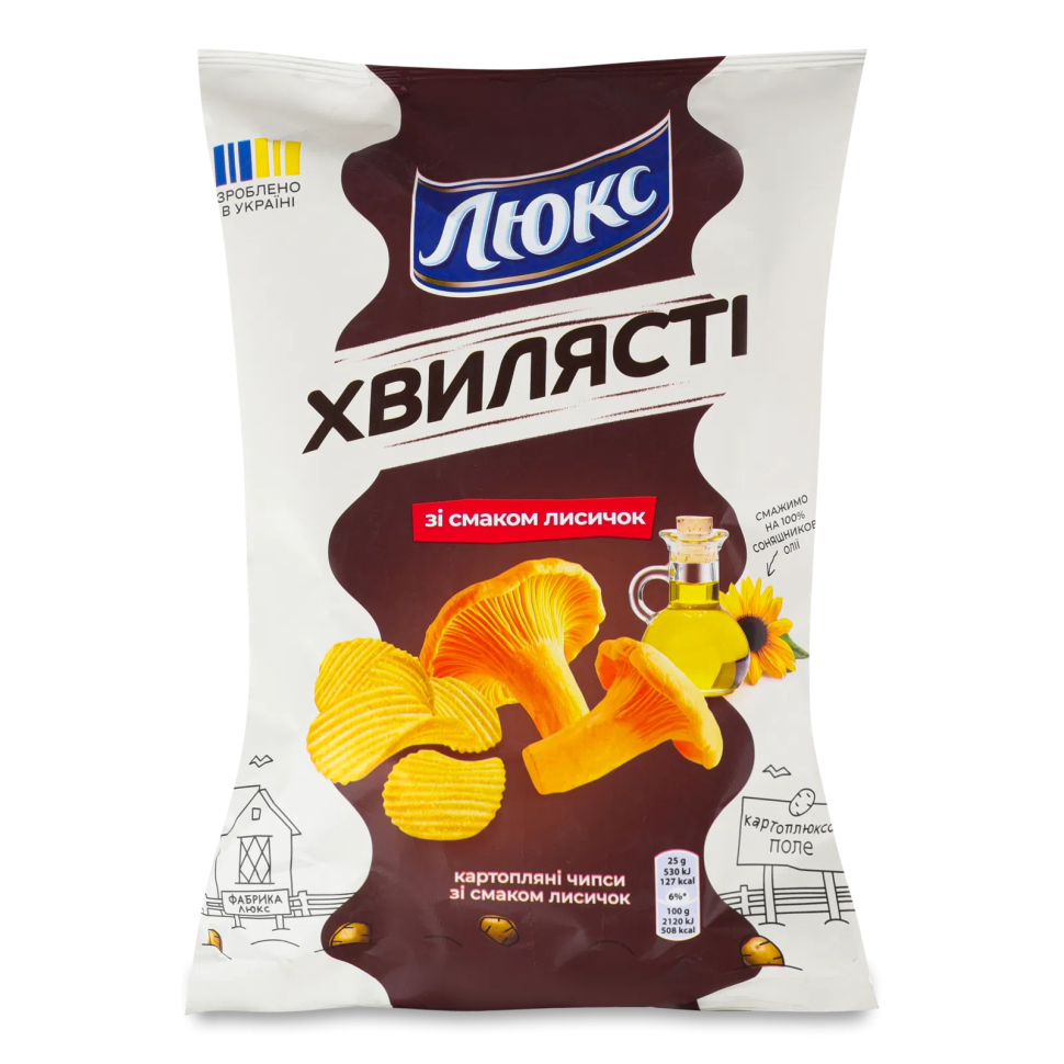 Чипсы Люкс со вкусом грибов лисичек 125г