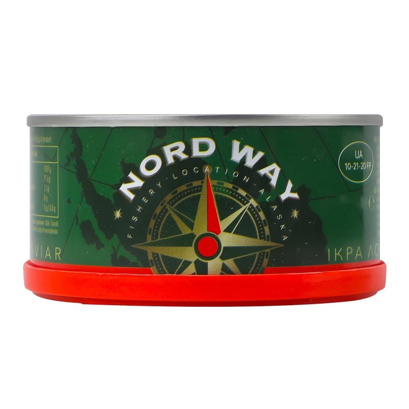 Caviar de salmón granulado salado Nord Way lata 120 g