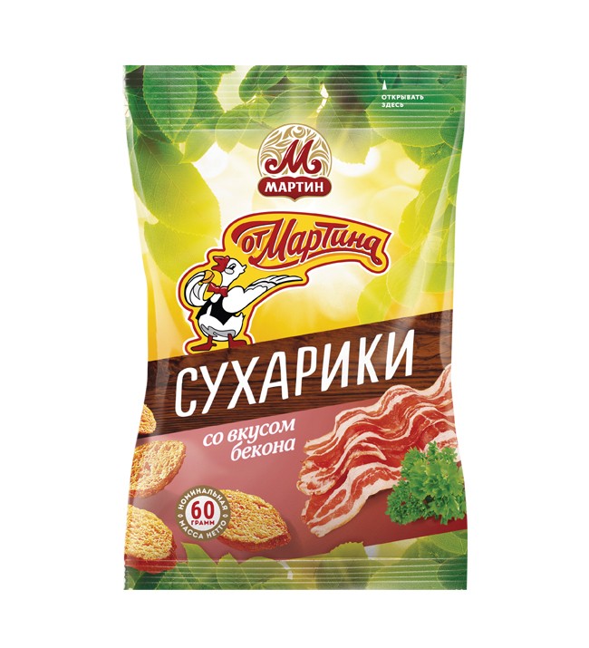 Сухарики от Мартина 60гр Бекон