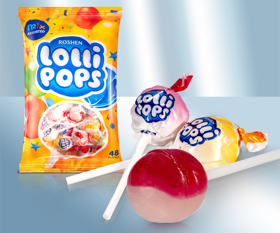 Карамель леденцовая "Roshen LolliPops" со вкусом йогурта 9г